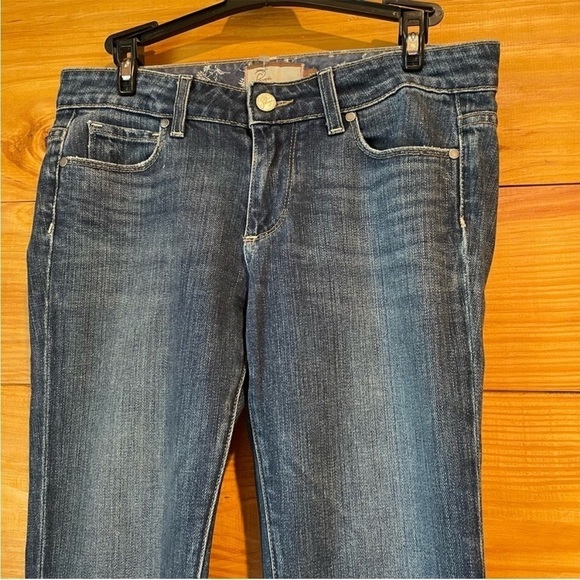Paige Hollywood Hills Mid Rise Bootcut Stretch Denim Jeans 27 - Picture 3 of 12